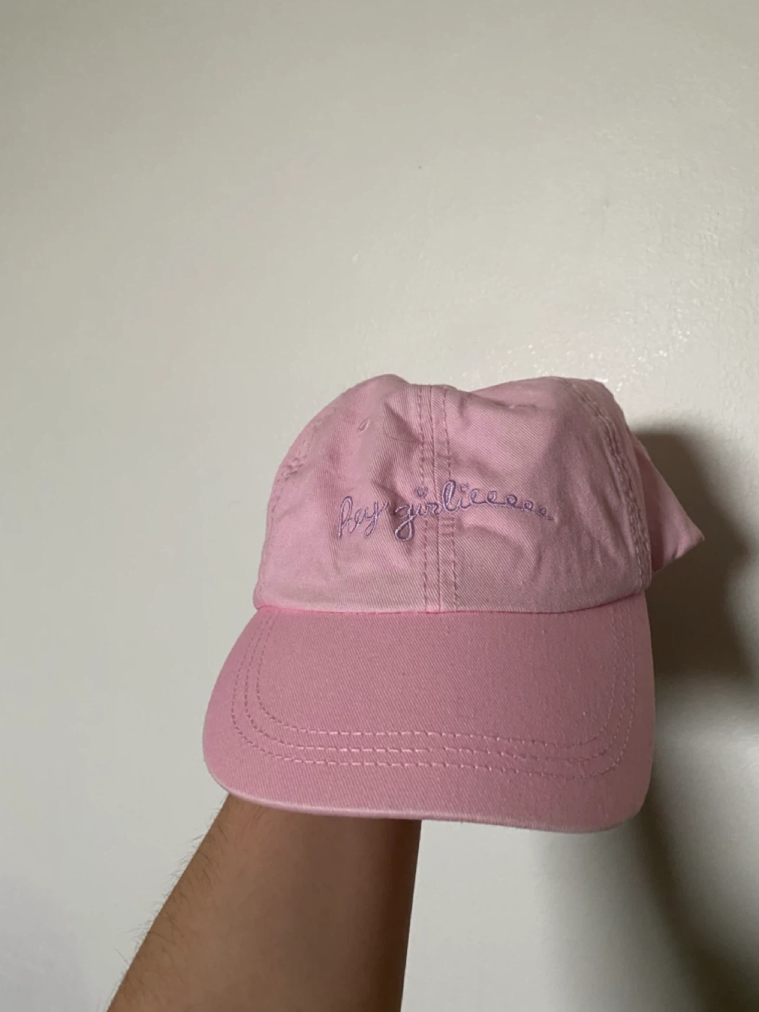 Dimension 20 Pink "hey girlieeee" Baseball Cap