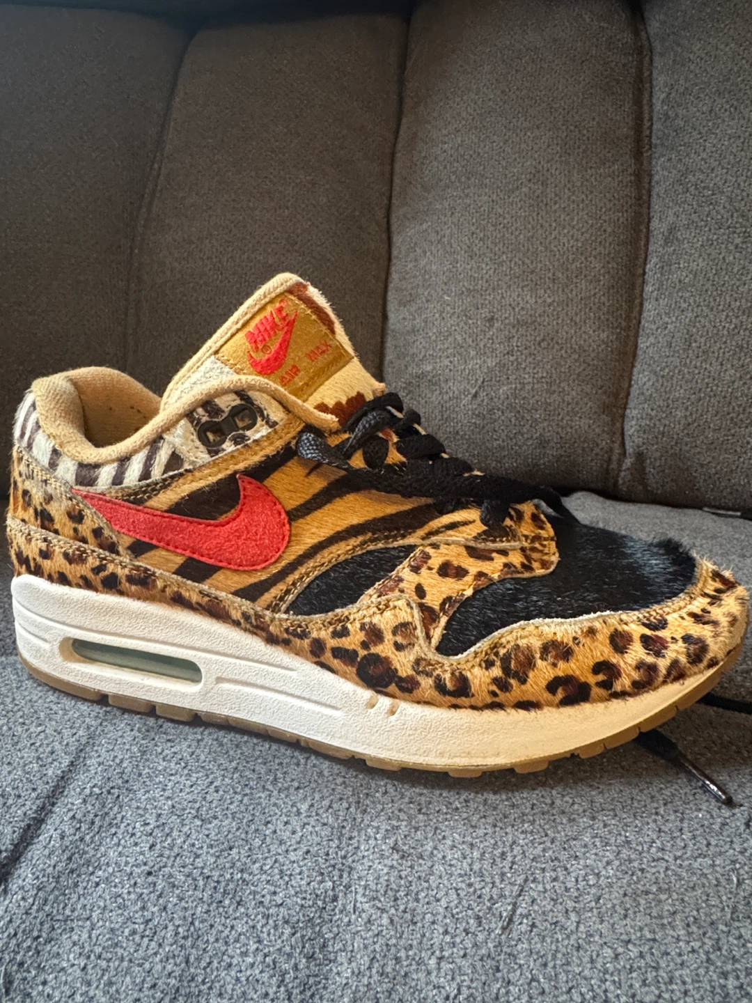 Nike Air Max 1 Safari Print Shoes - US 6.5