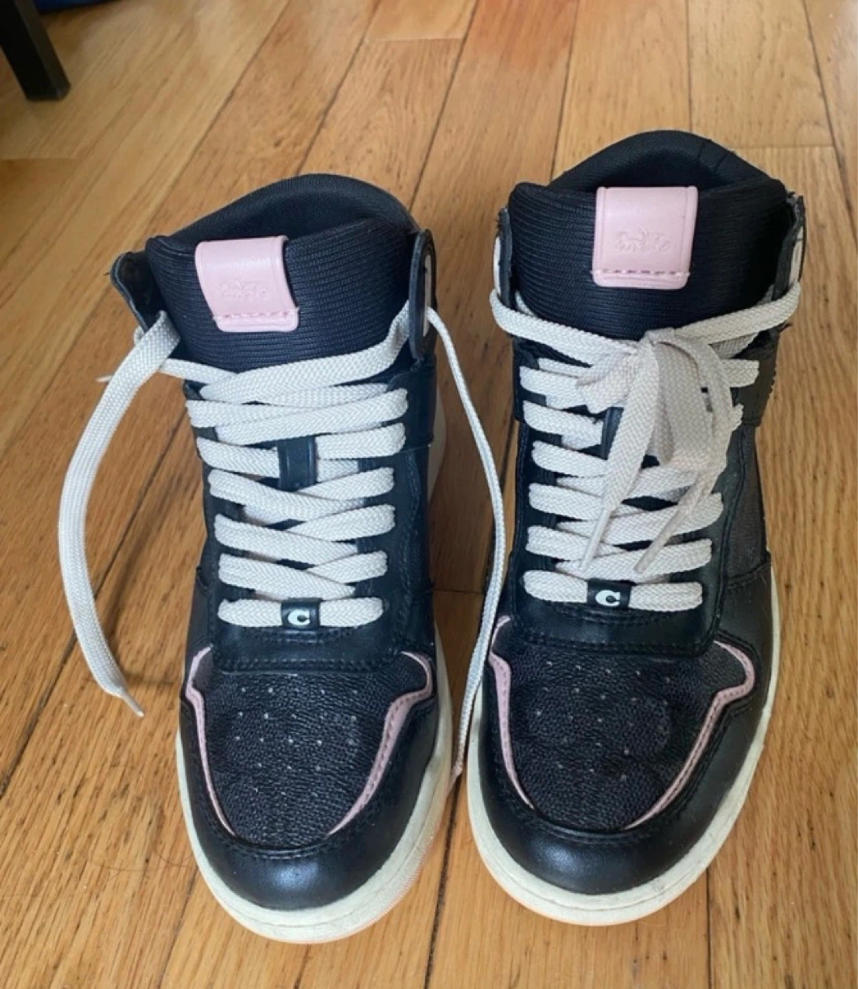 Coach High-Top Sneakers - Black/Pink