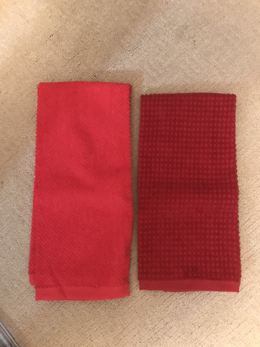 Two Red Tea Towels