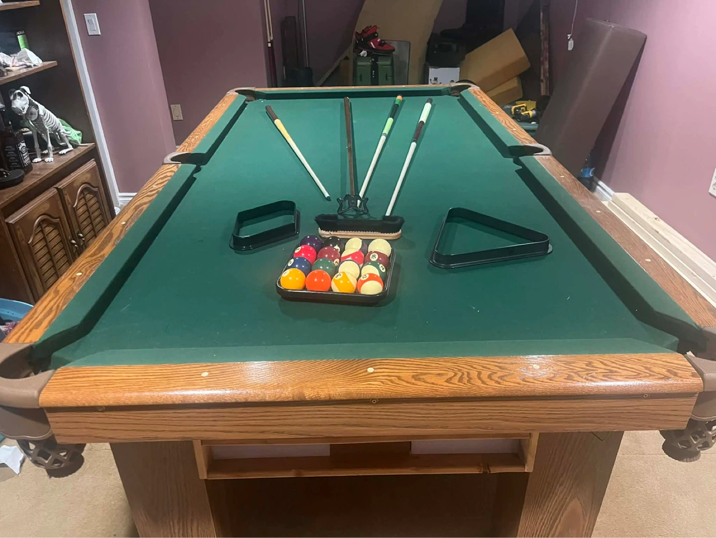 Pool Table with Accessories
