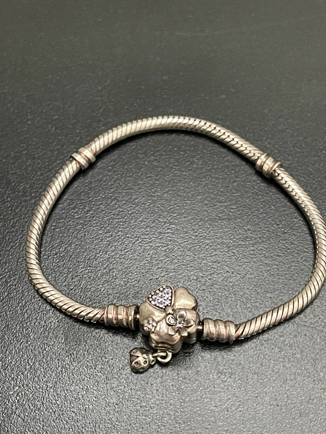 Pandora Sterling Silver Clover Charm Bracelet - photo 2