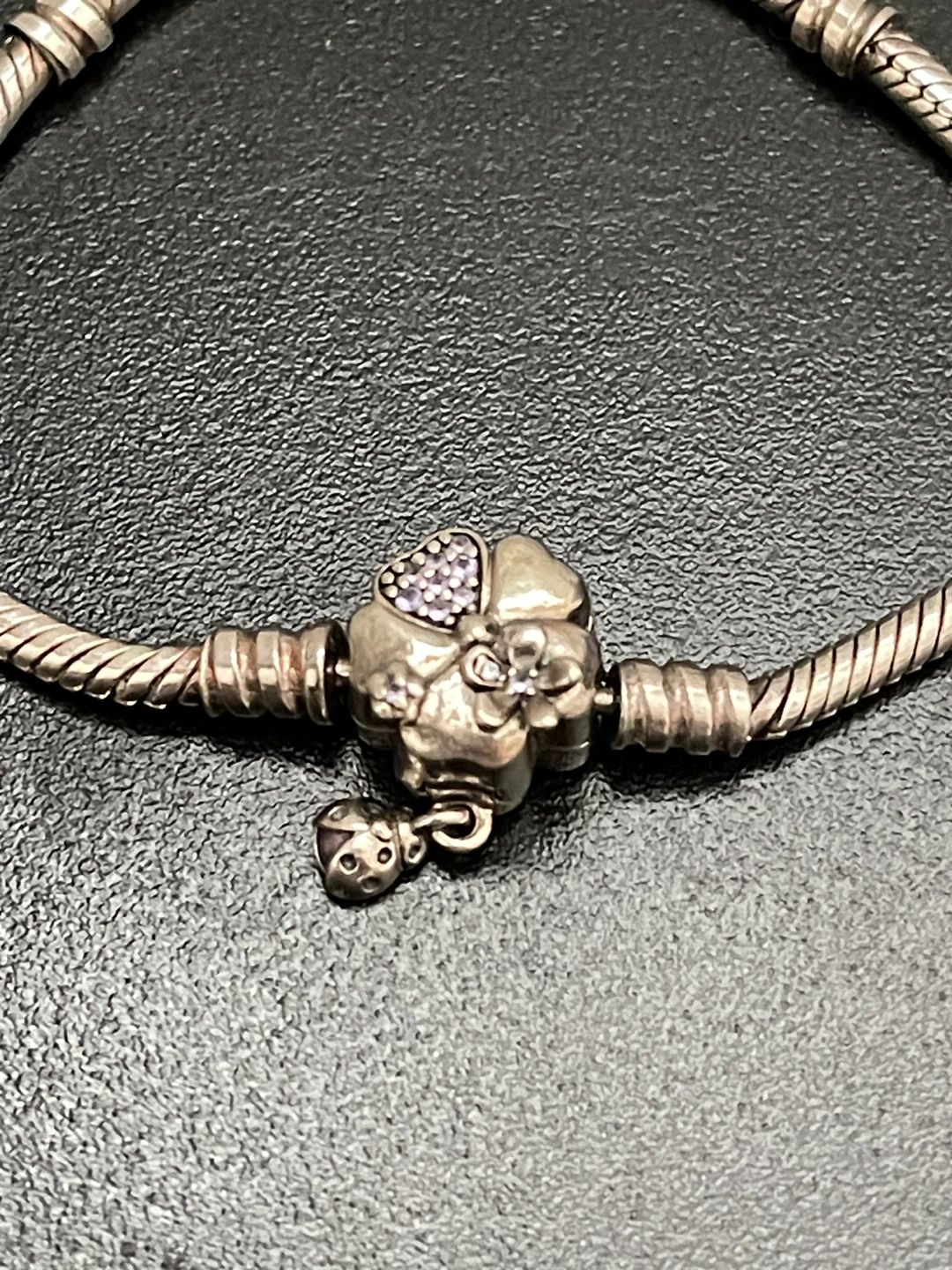 Pandora Sterling Silver Clover Charm Bracelet - photo 3