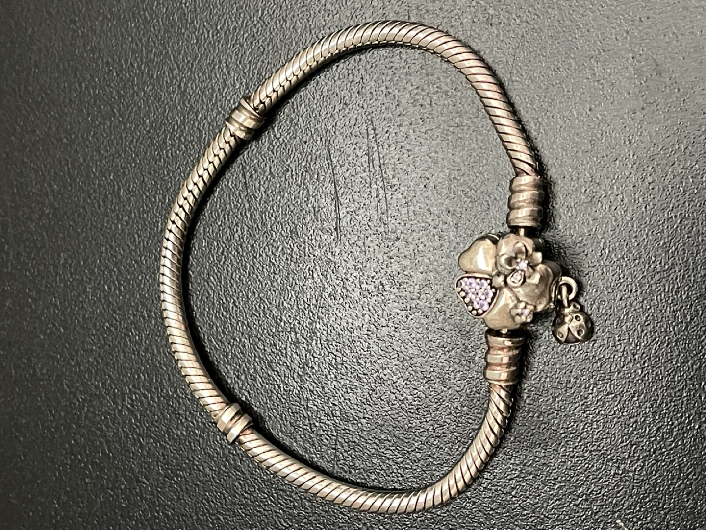 Pandora Sterling Silver Clover Charm Bracelet