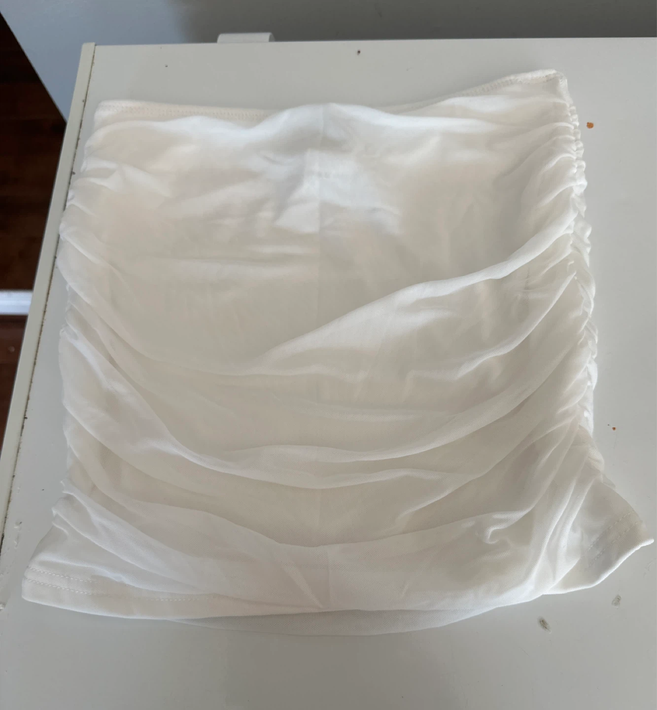 Débardeur blanc ruché