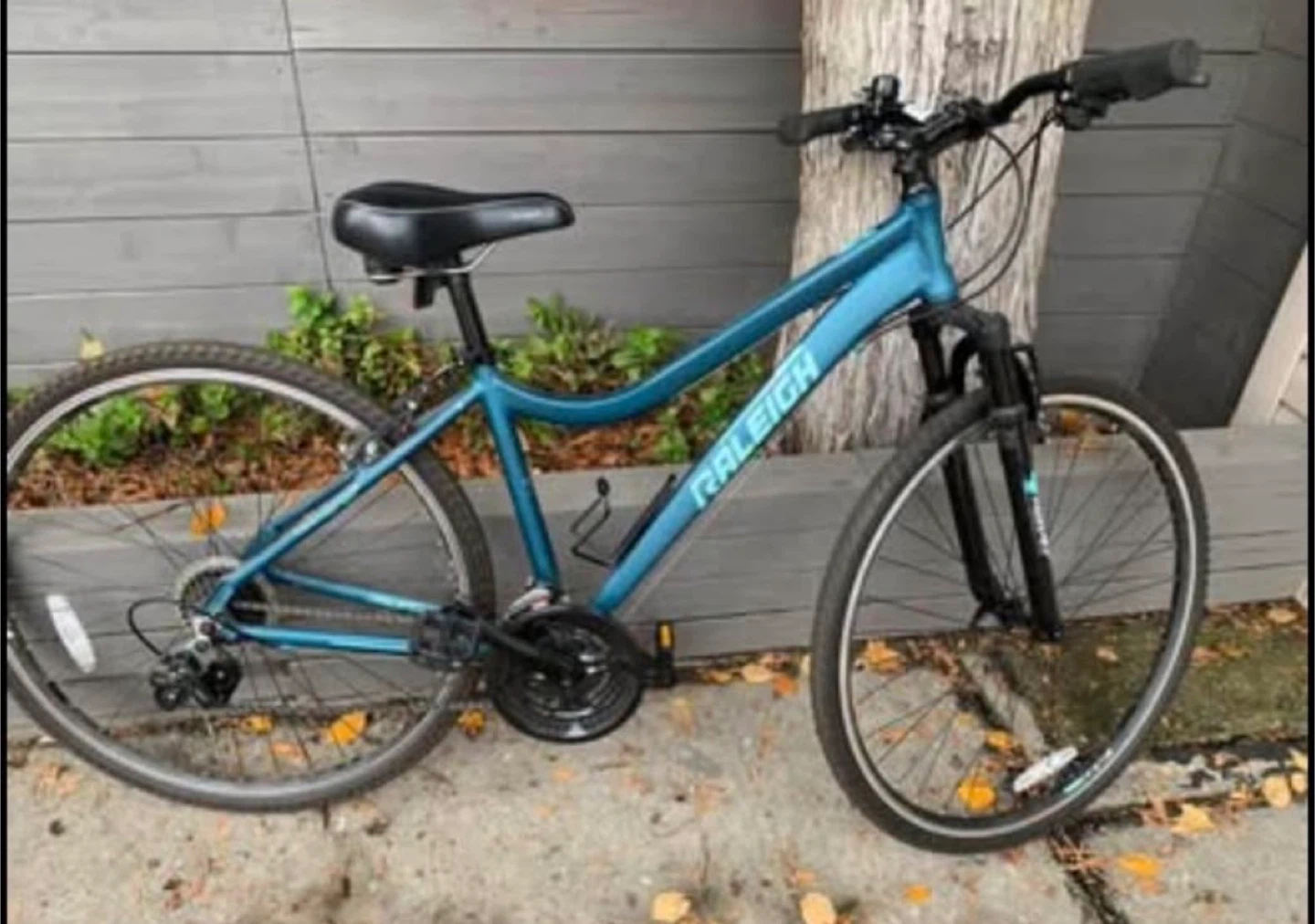 Raleigh Teal Hybrid Bike