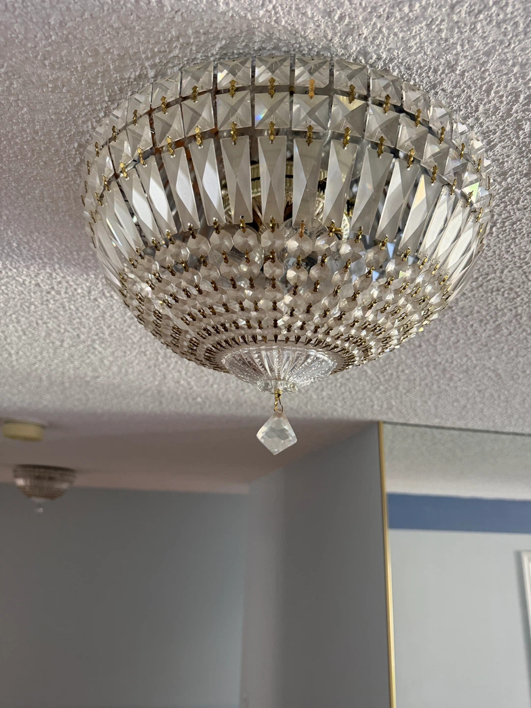 2 Crystal Flush Mount Chandeliers - photo 2