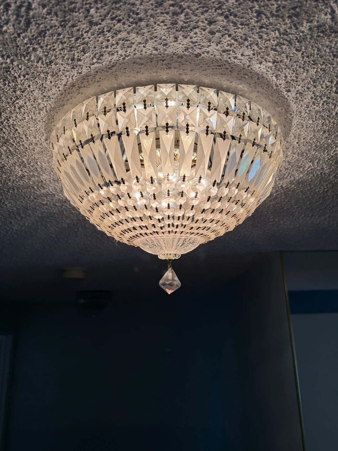 2 Crystal Flush Mount Chandeliers