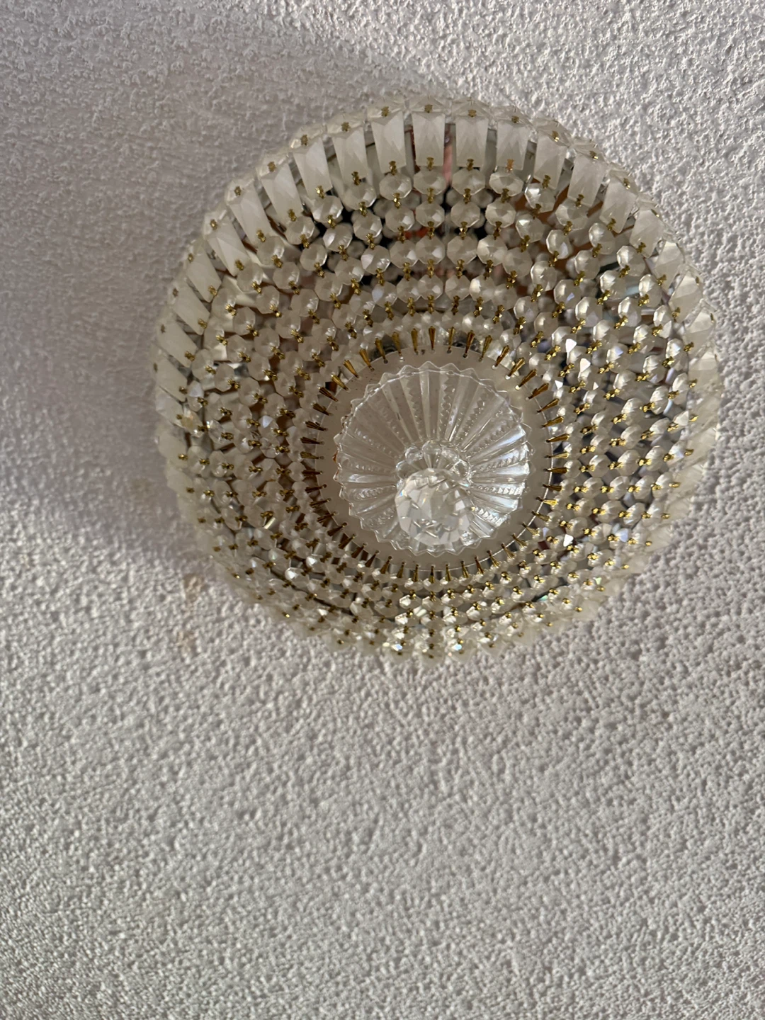 2 Crystal Flush Mount Chandeliers - photo 3