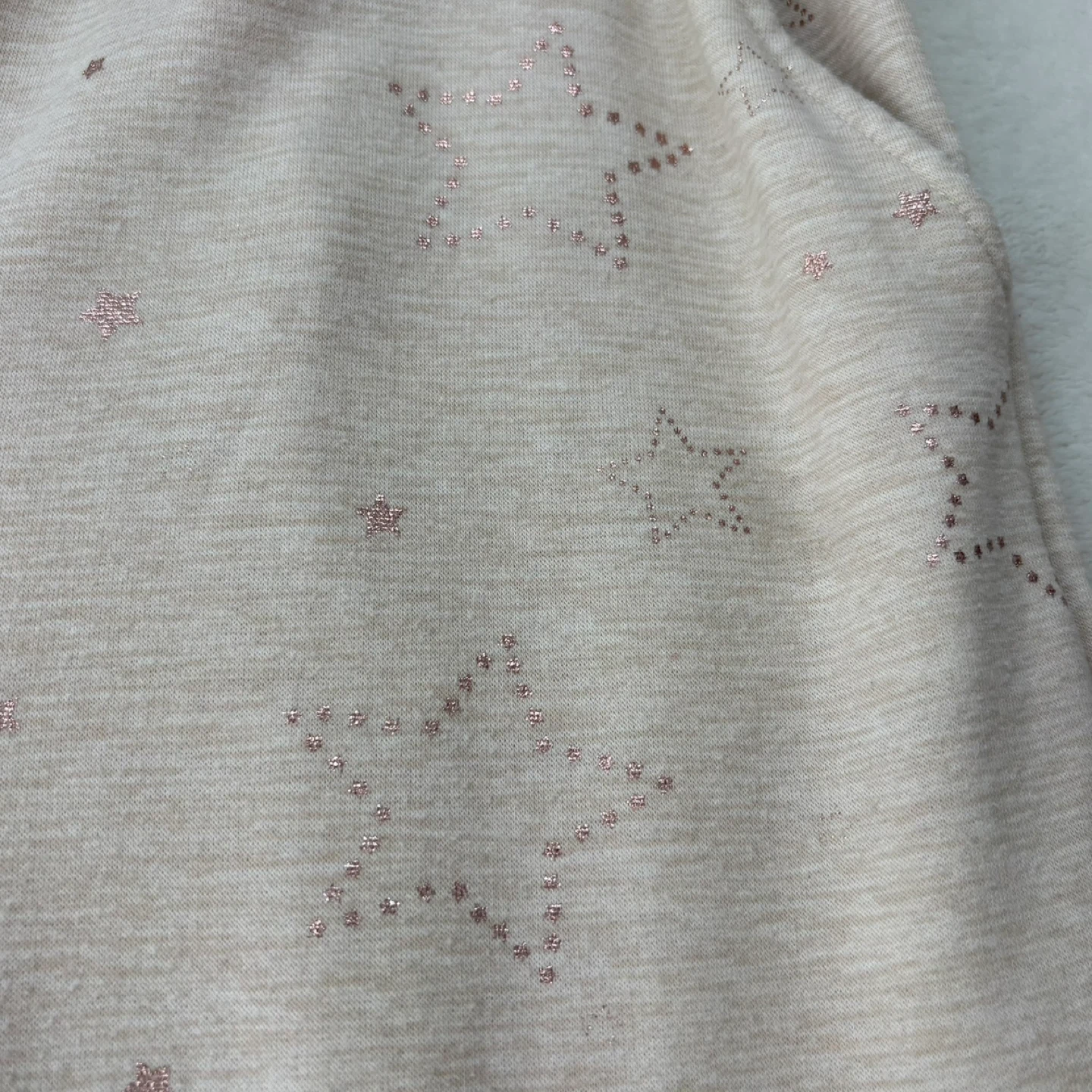 George Cream Joggers Metallic Rose Gold Star Print Womens Size L - photo 5