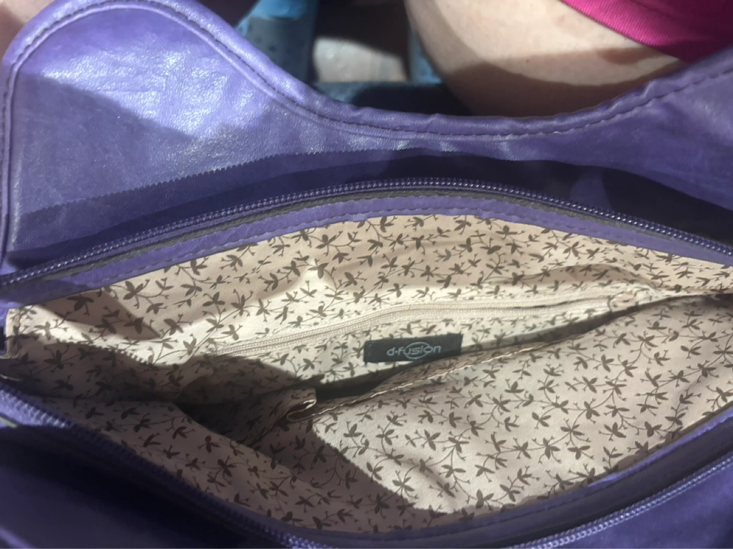 Purple Faux Leather Hobo Bag - photo 3