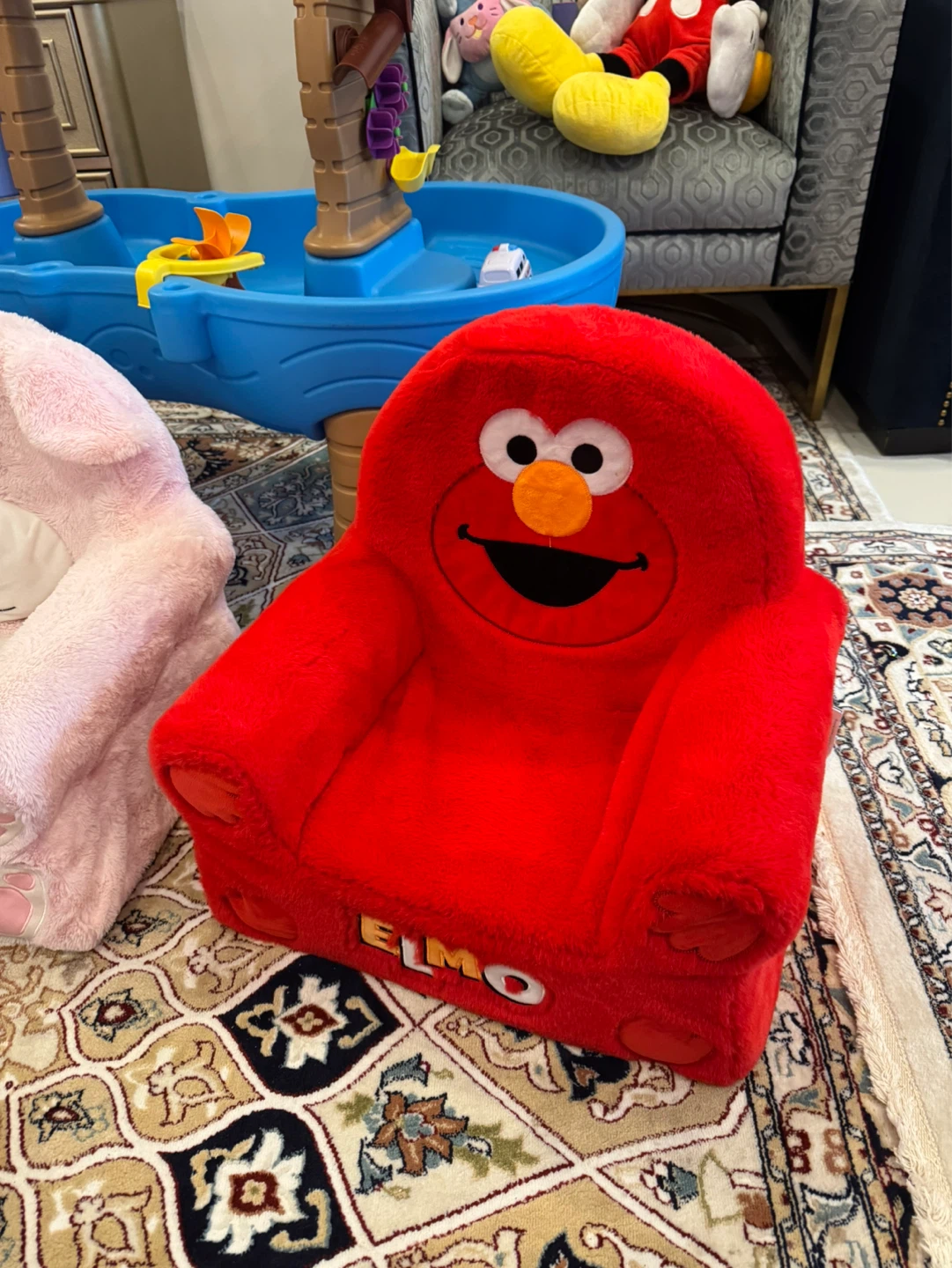 Red Elmo Plush Armchair for Kids