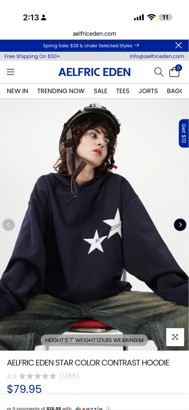 Aelfric Eden Star Color Contrast Hoodie