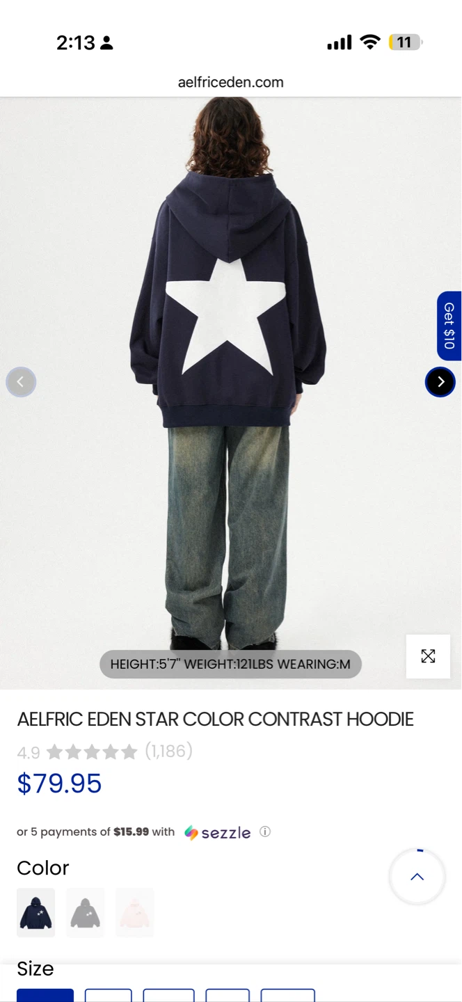 Aelfric Eden Star Color Contrast Hoodie - photo 2