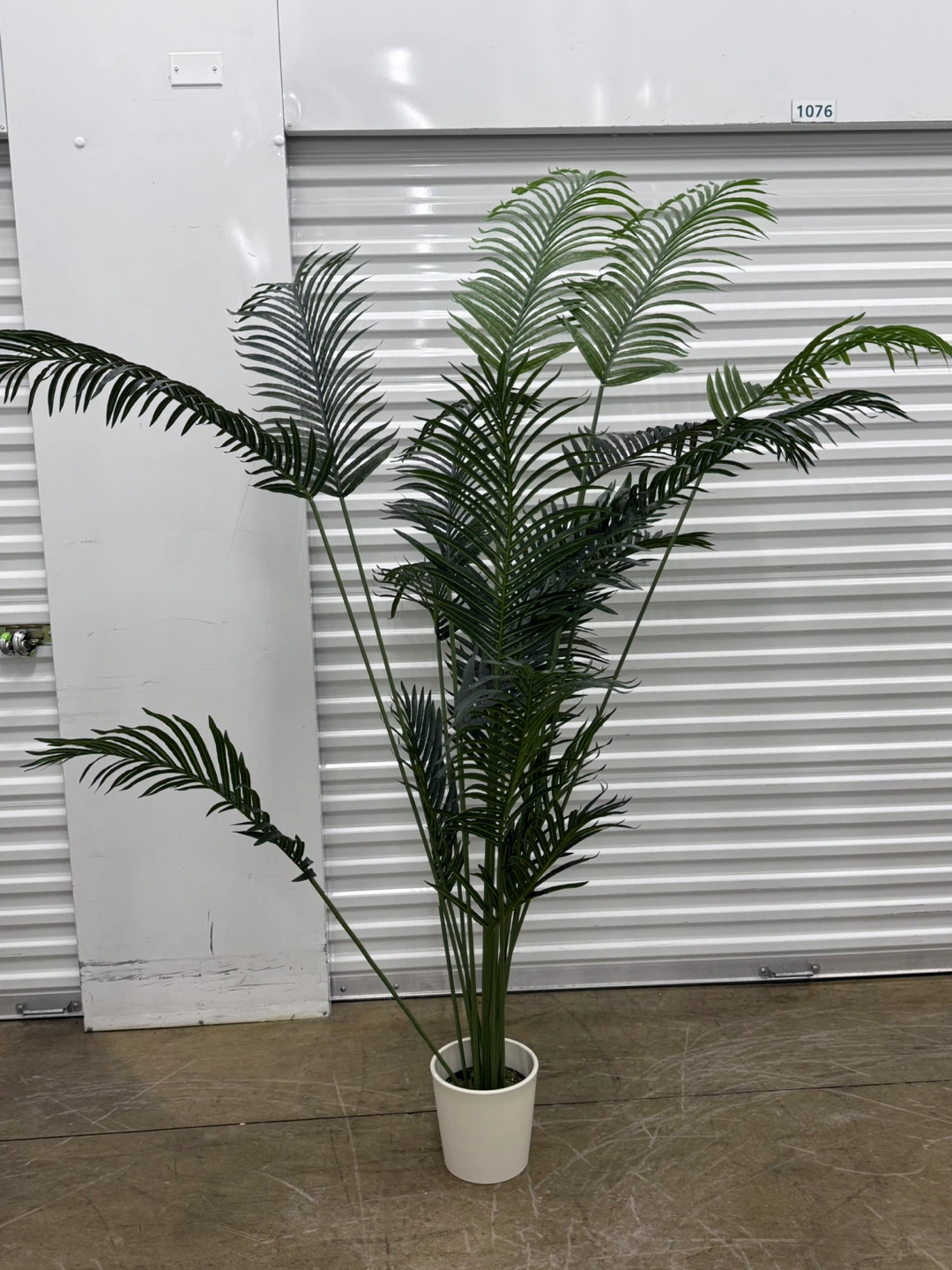 Artificial Palm Tree in White Pot - photo 3