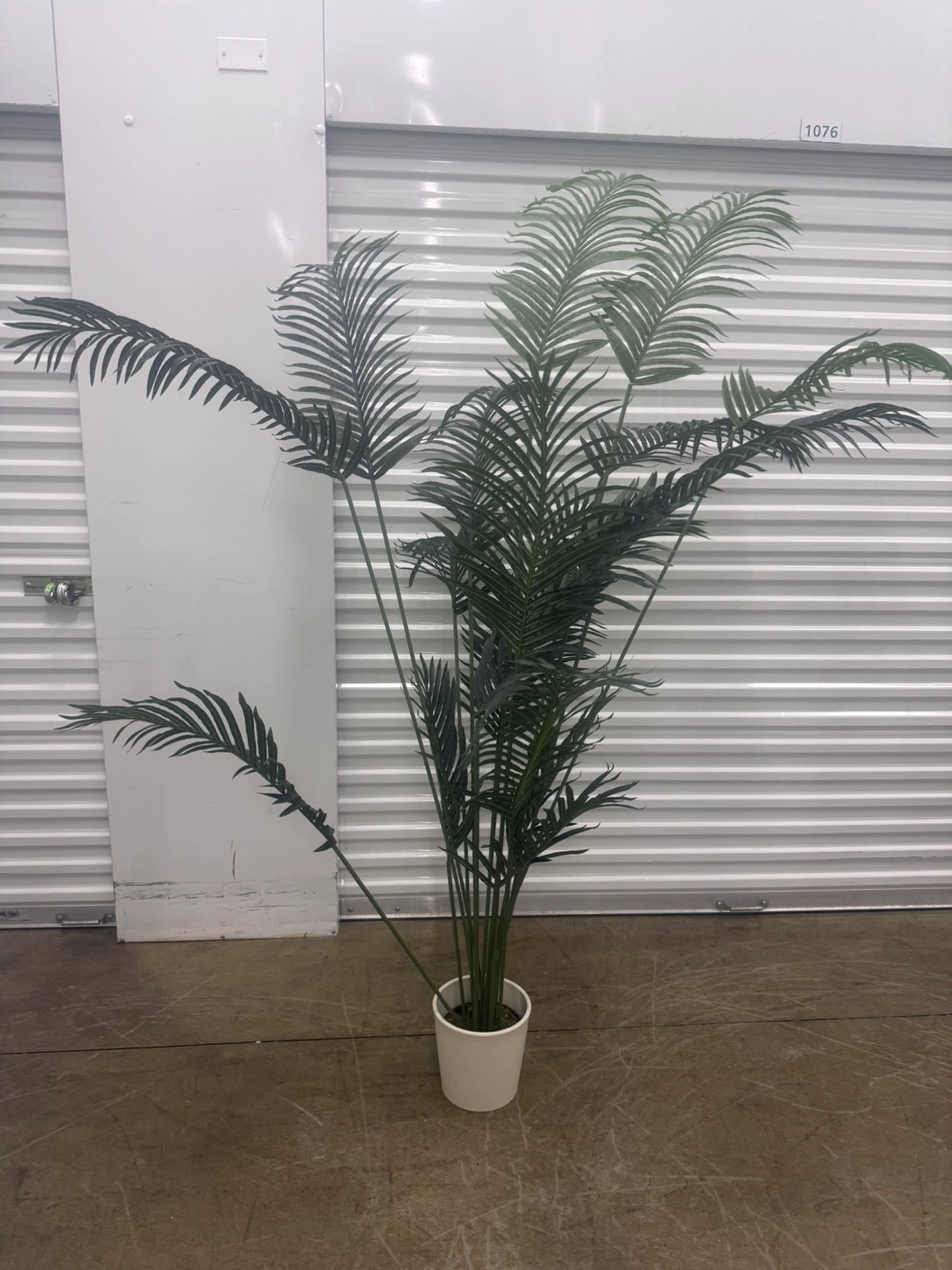 Artificial Palm Tree in White Pot