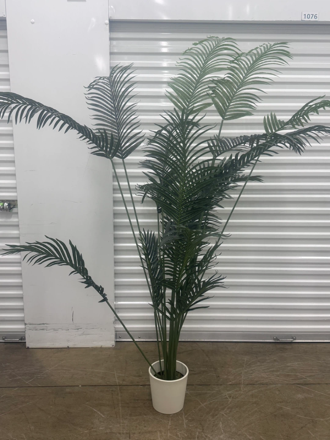Artificial Palm Tree in White Pot - photo 2