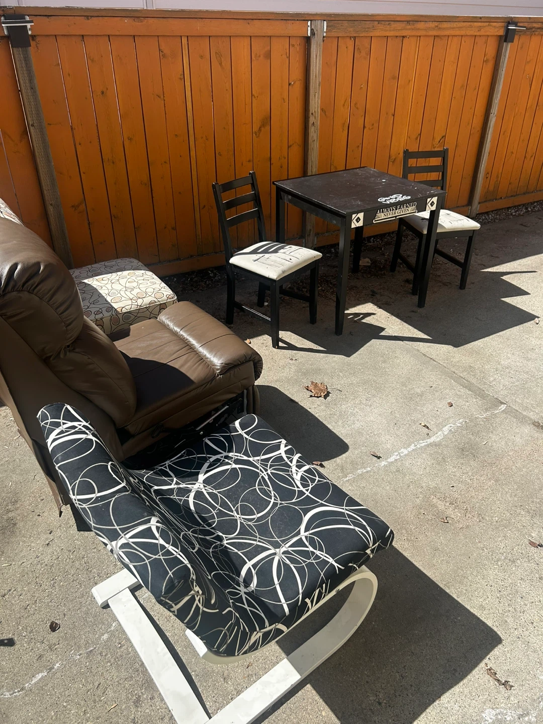 Free furniture all from a clean non-smoking home. .