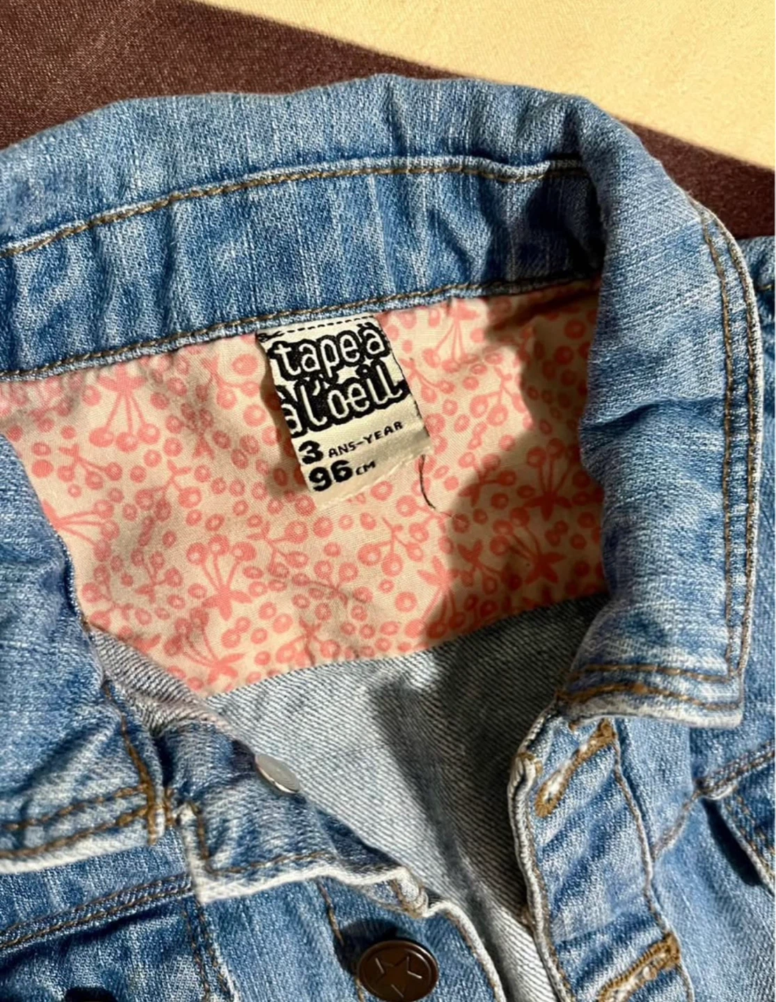 Children's Denim Jacket and Pink Romper Set🌱 - photo 2