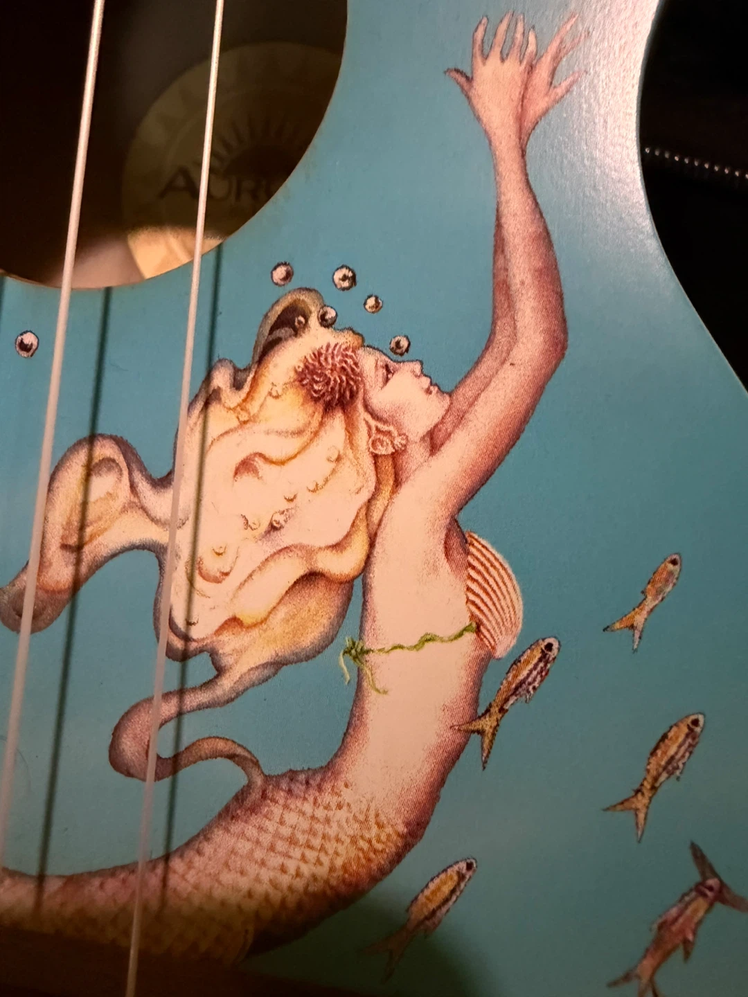 NEW: Aurora by Luna Ukulele - Mermaid & Sea Turtle Design - photo 4