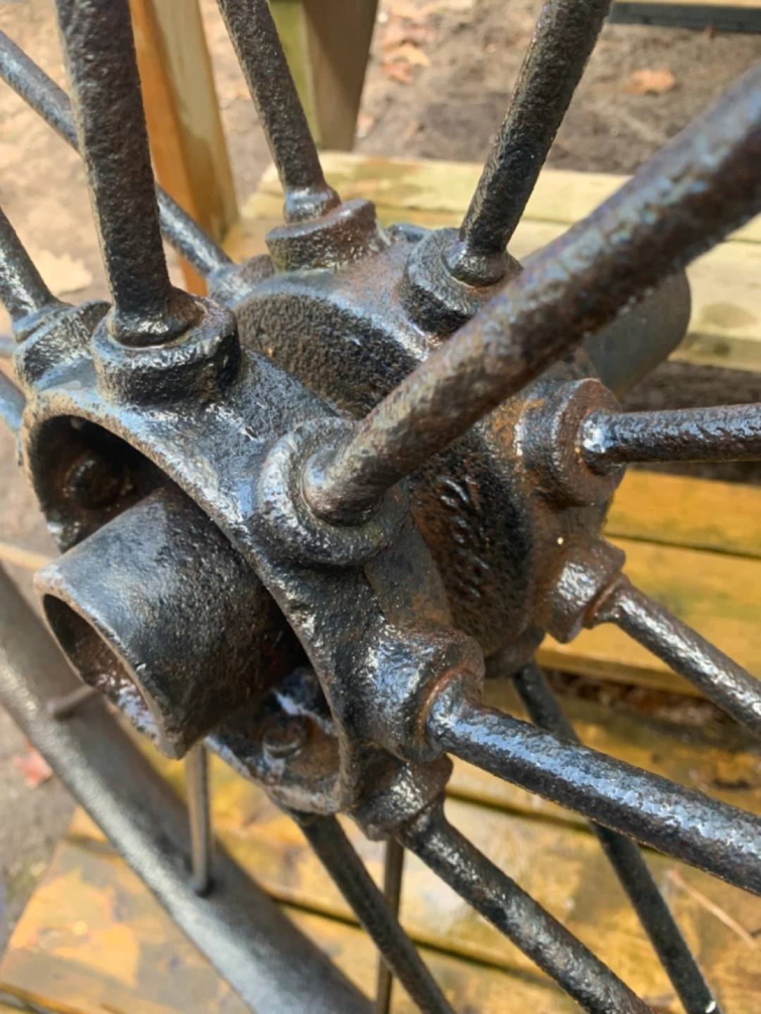 Vintage Spoked Metal Wheel - photo 4