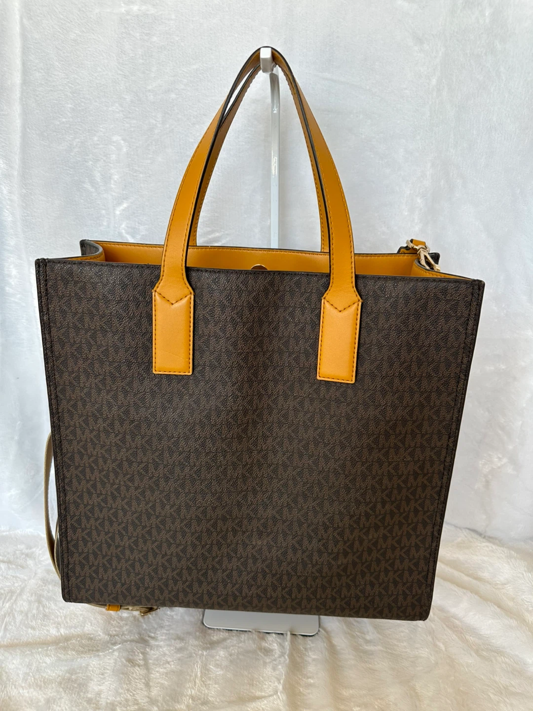 Michael Kors Tote Bag Brown Monogram with Tan Accents - photo 3