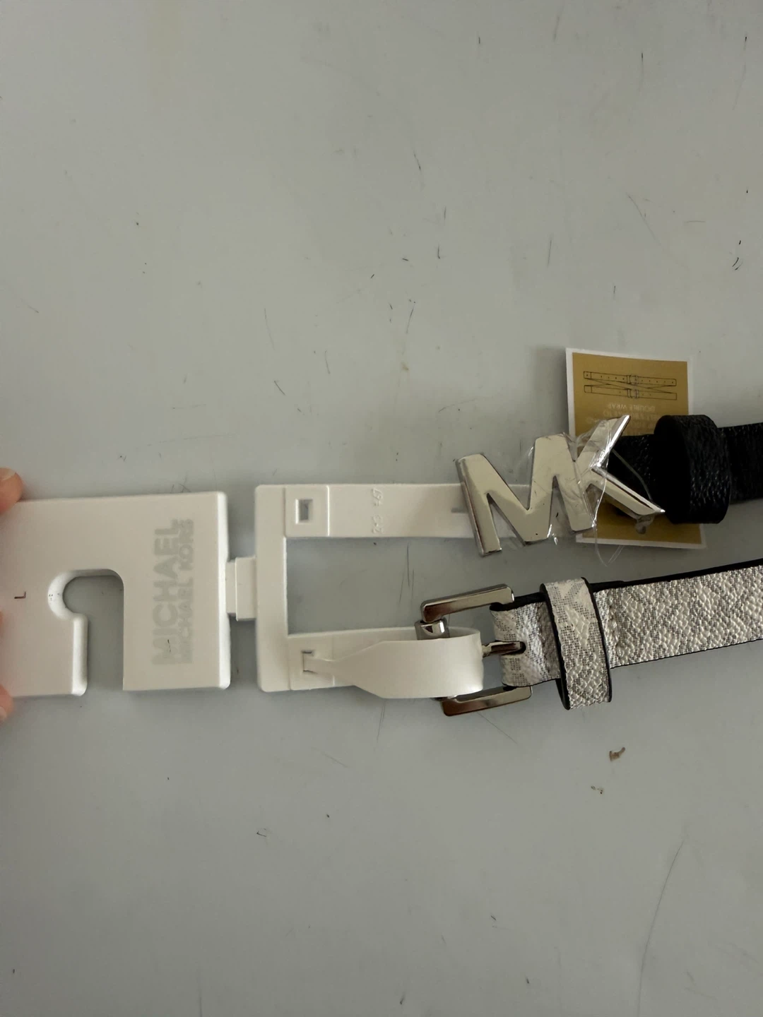 Michael Kors MK Logo Belt Set - Black & White - photo 2