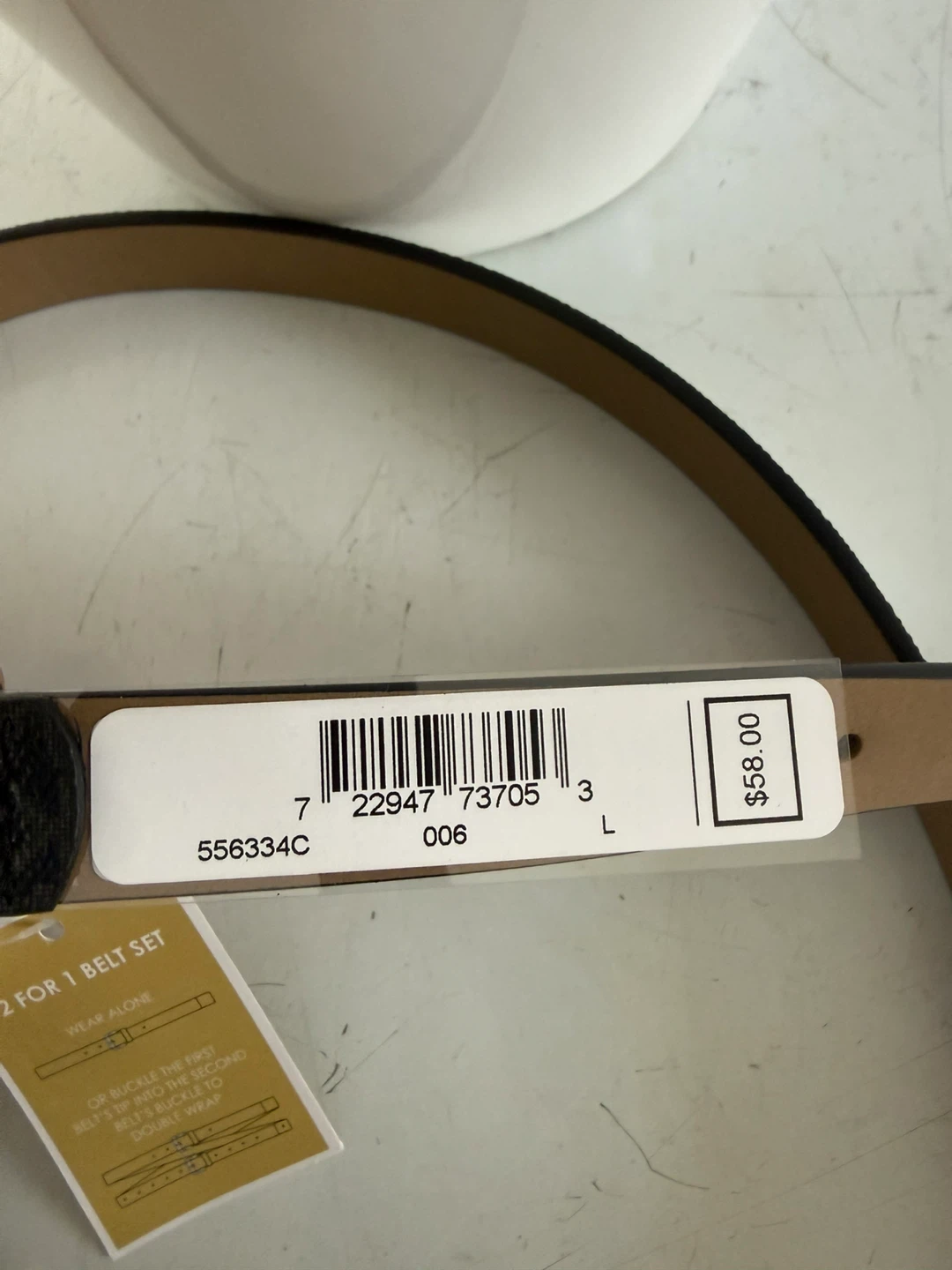 Michael Kors MK Logo Belt Set - Black & White - photo 3