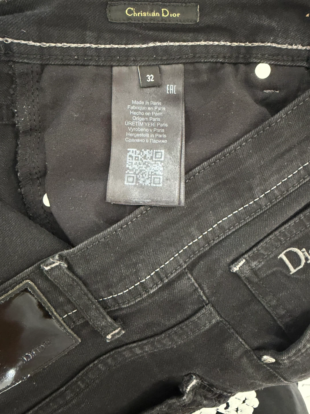 Christian Dior Black Jeans Size 32 - photo 4