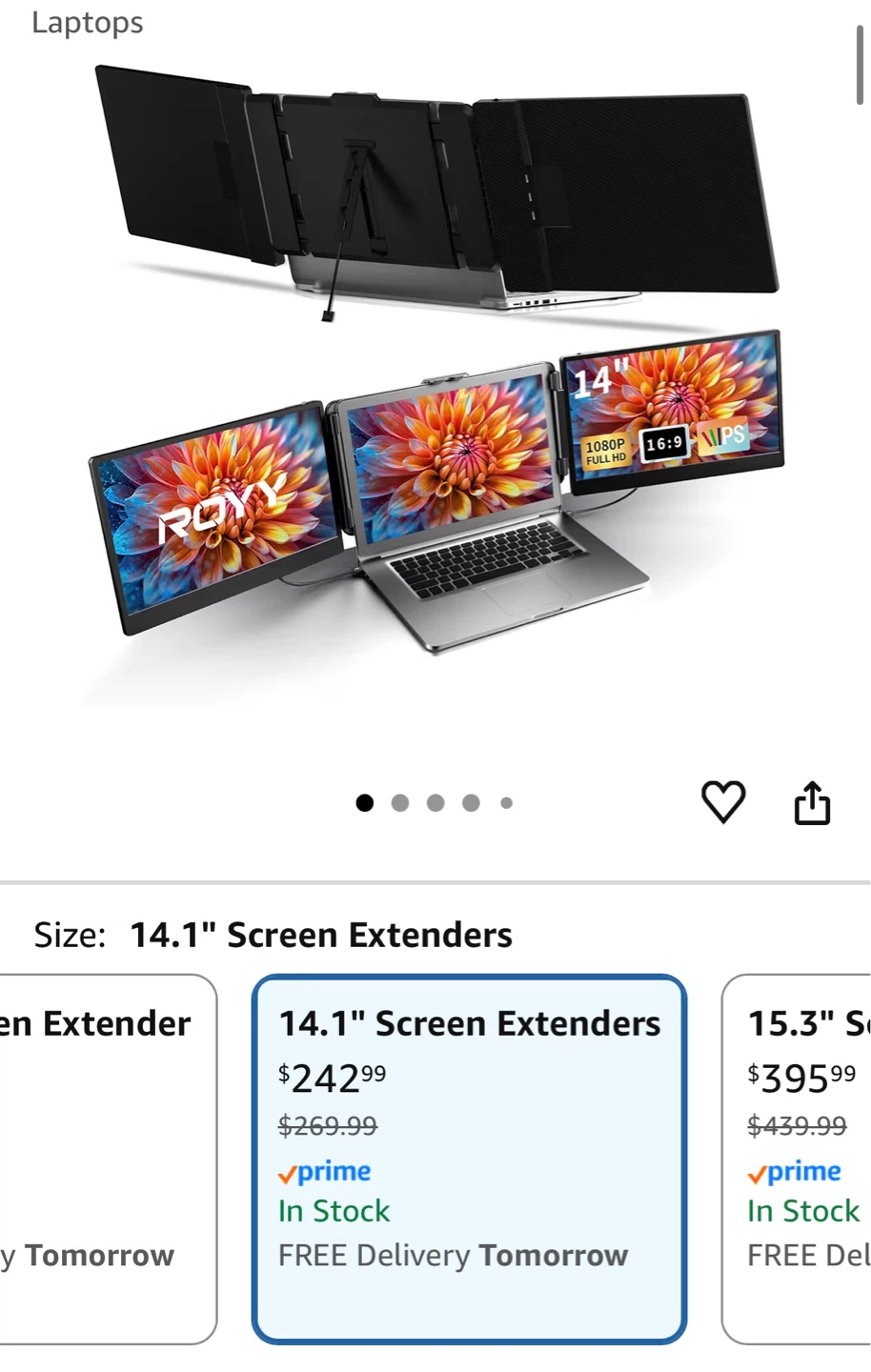 MAXFREE 14.1" Portable Triple Screen Extender - photo 5