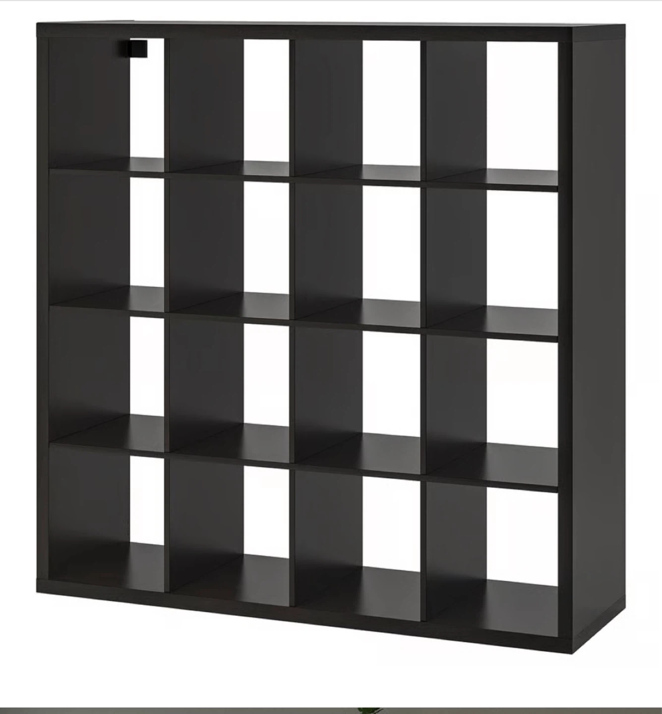 Black 16-Cube Storage Shelf Unit