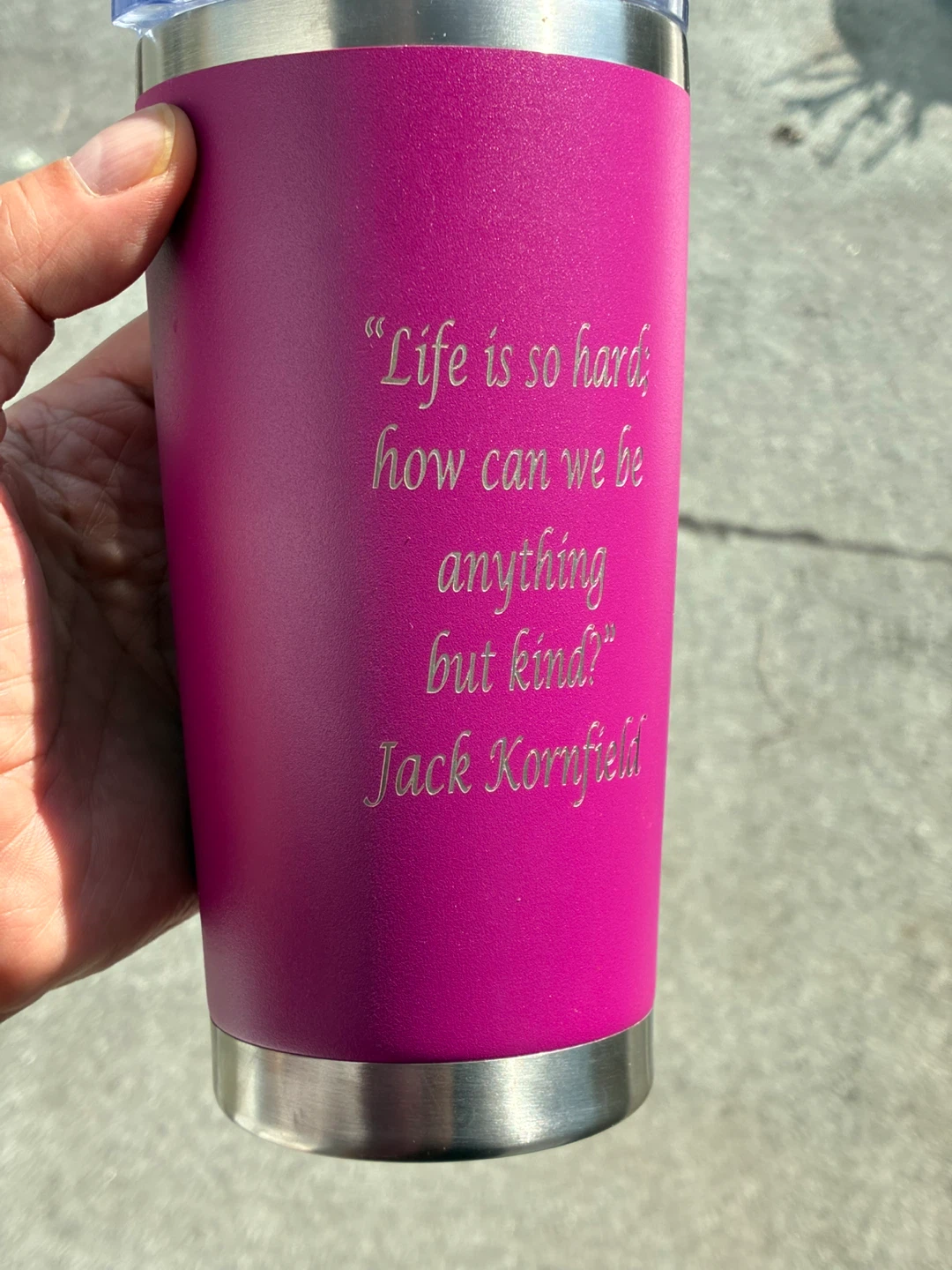 $4 Kindness mindfulness Engraved Steel Coffee travel mug tea