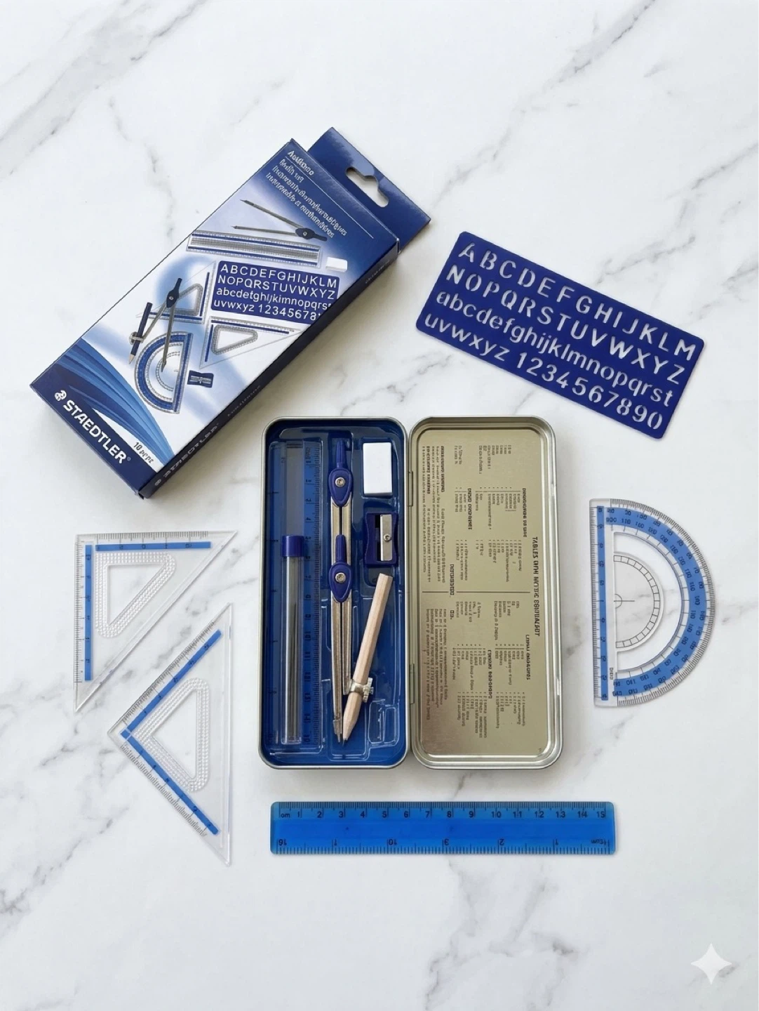 Staedtler 10 Piece Math Set Geometry Drafting School Supplies