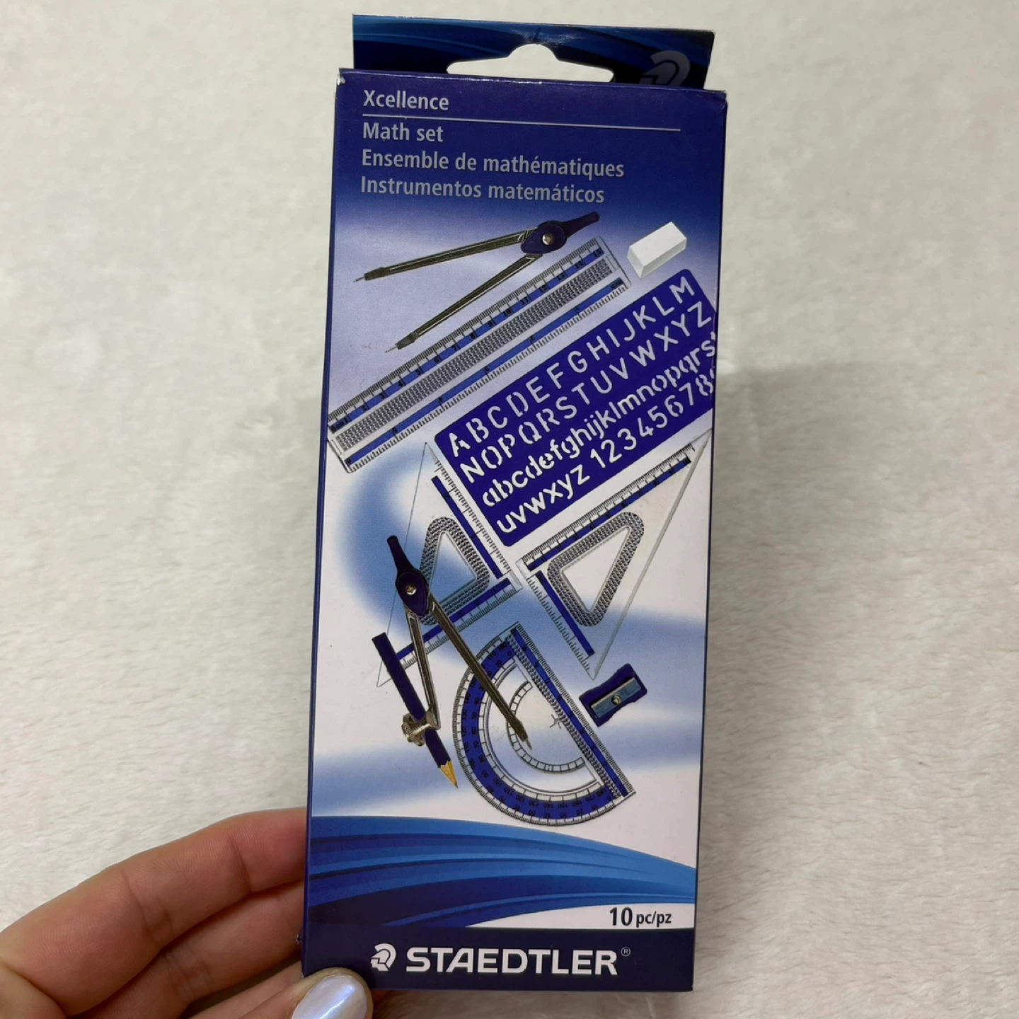 Staedtler 10 Piece Math Set Geometry Drafting School Supplies - photo 2