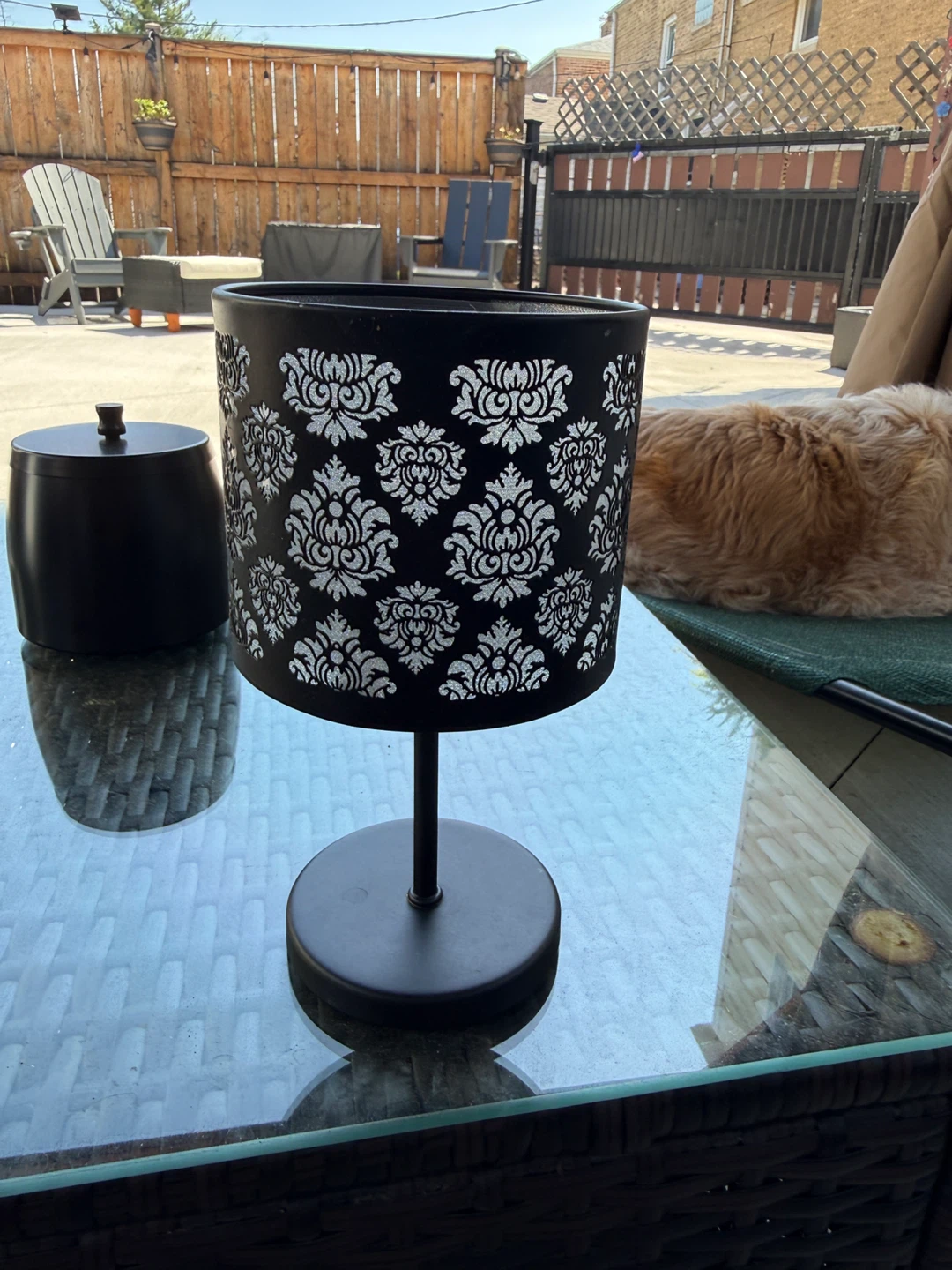 PartyLite Black Forbidden Boudoir Lamp