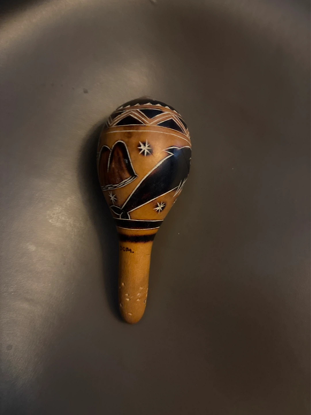 Gourd Maraca with Hand-Painted Design - photo 3