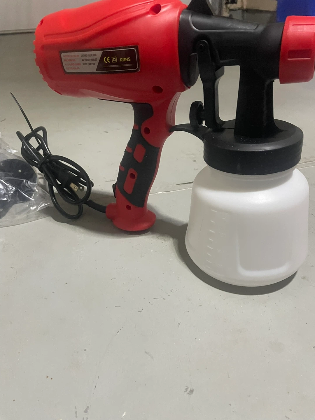 Red Electric Paint Sprayer Gun with Detachable Container - photo 2
