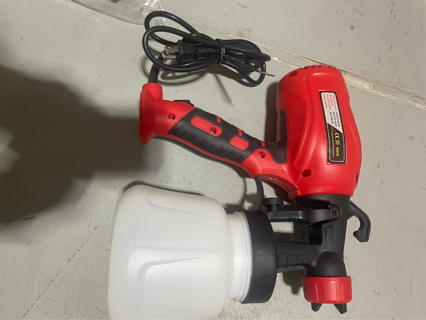 Red Electric Paint Sprayer Gun with Detachable Container - photo 4