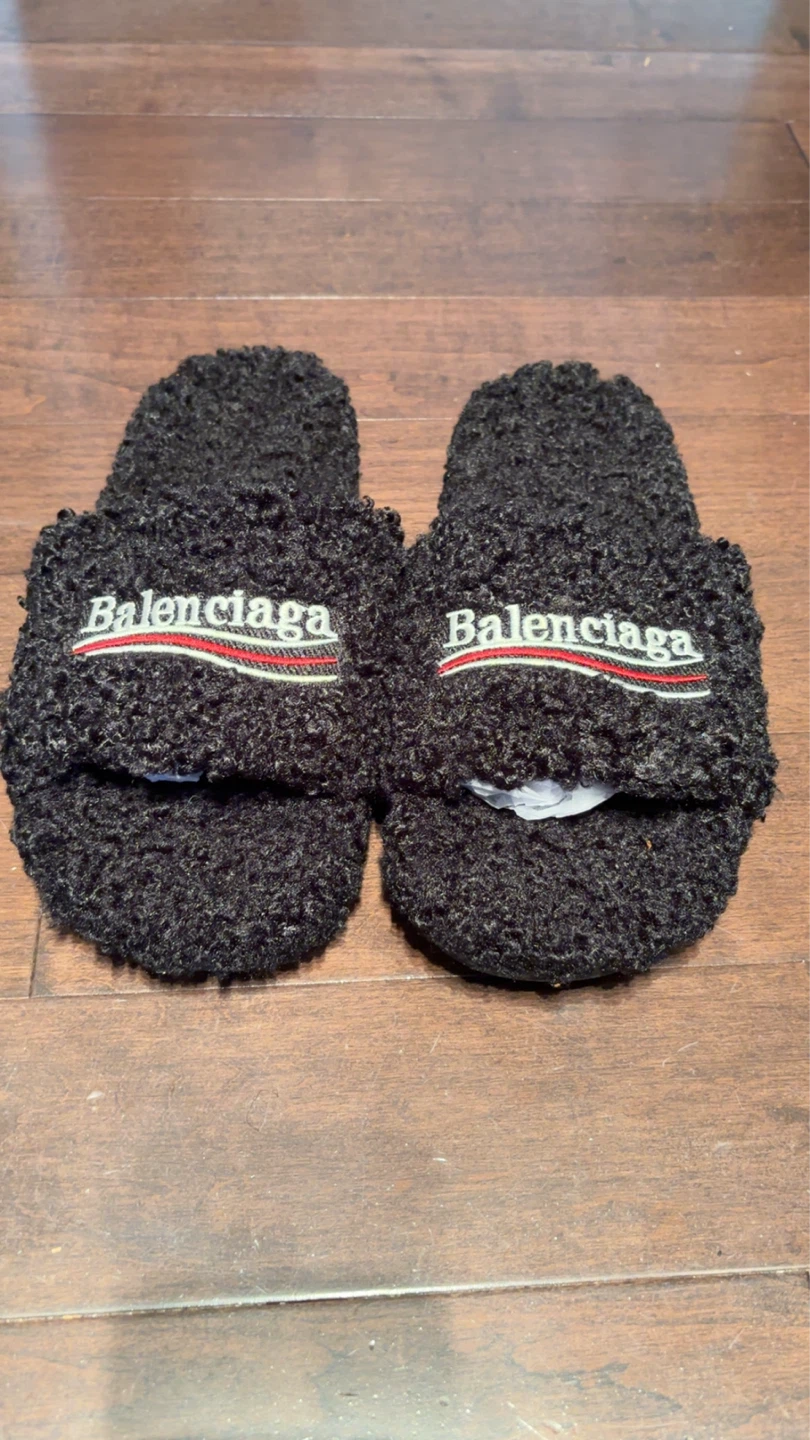 Balenciaga Fur Slides