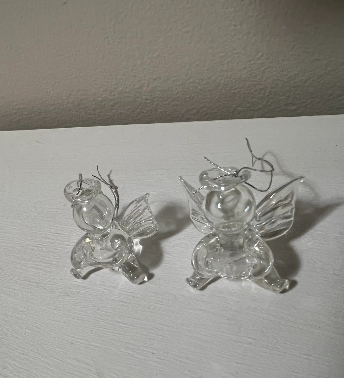 2 Vintage Angel Ornaments