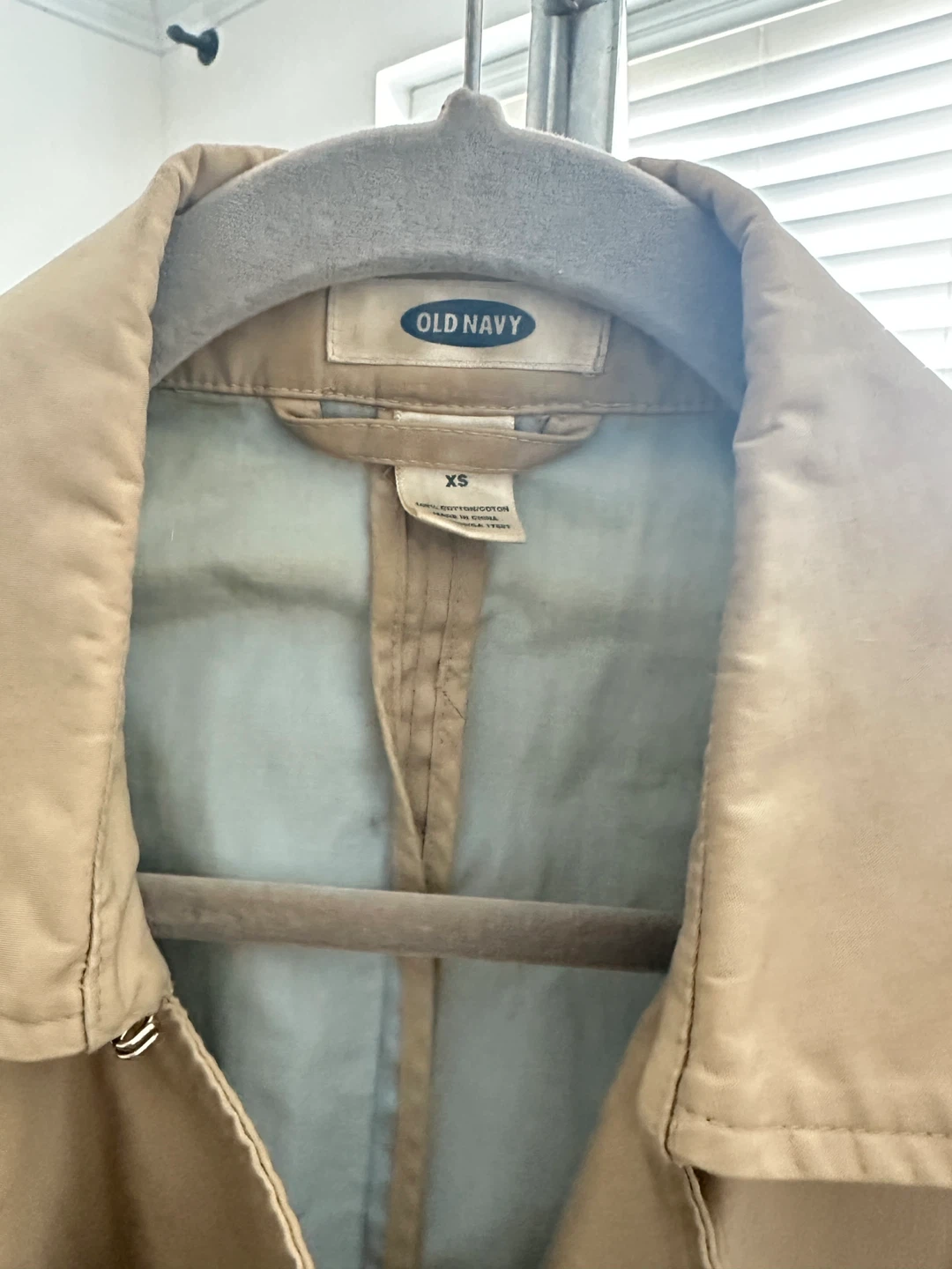 Old Navy Tan Trench Coat - Size XS - photo 3