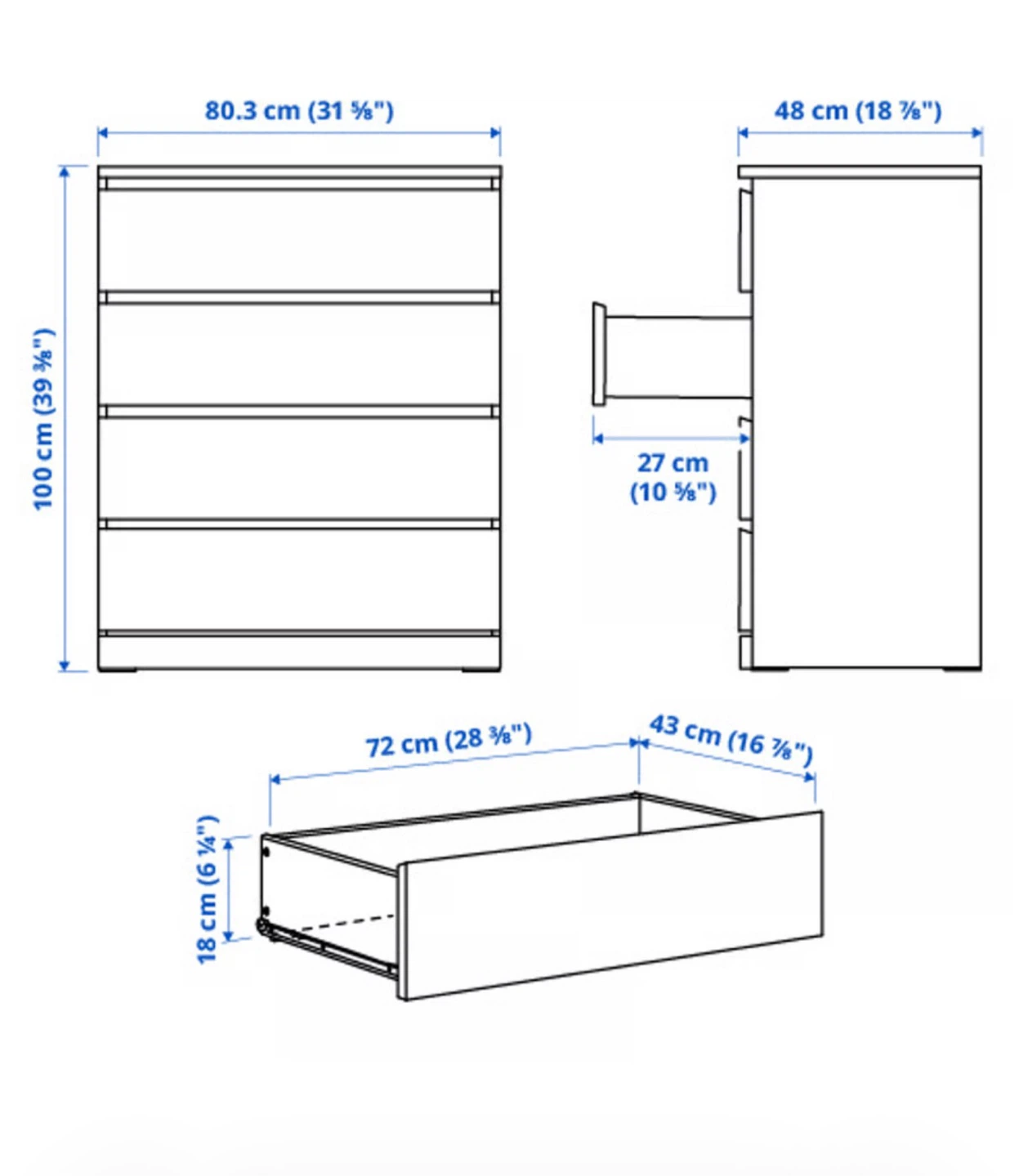 IKEA MALM 4-drawer dresser - photo 4