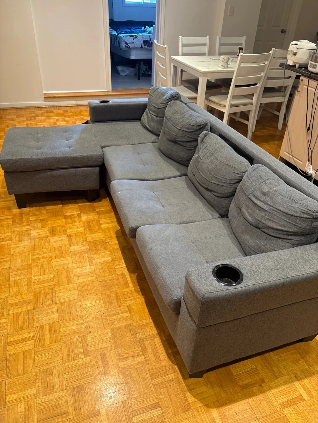 Grey Sectional Sofa with chaise - photo 3