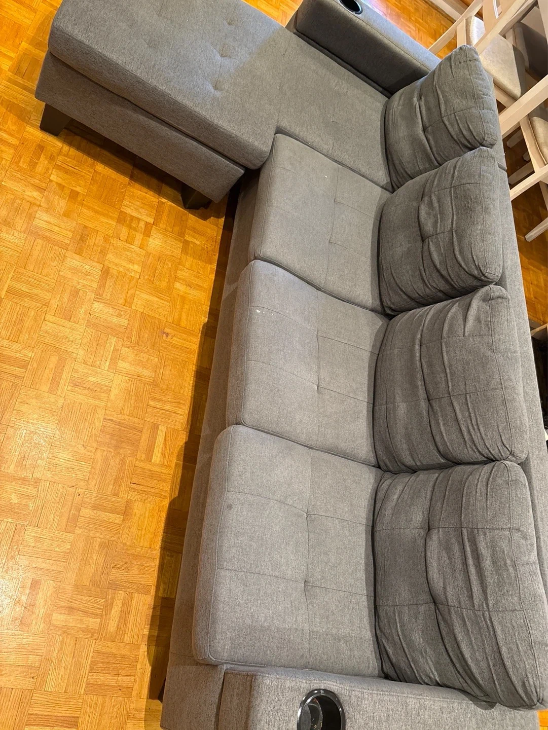 Grey Sectional Sofa with chaise - photo 5