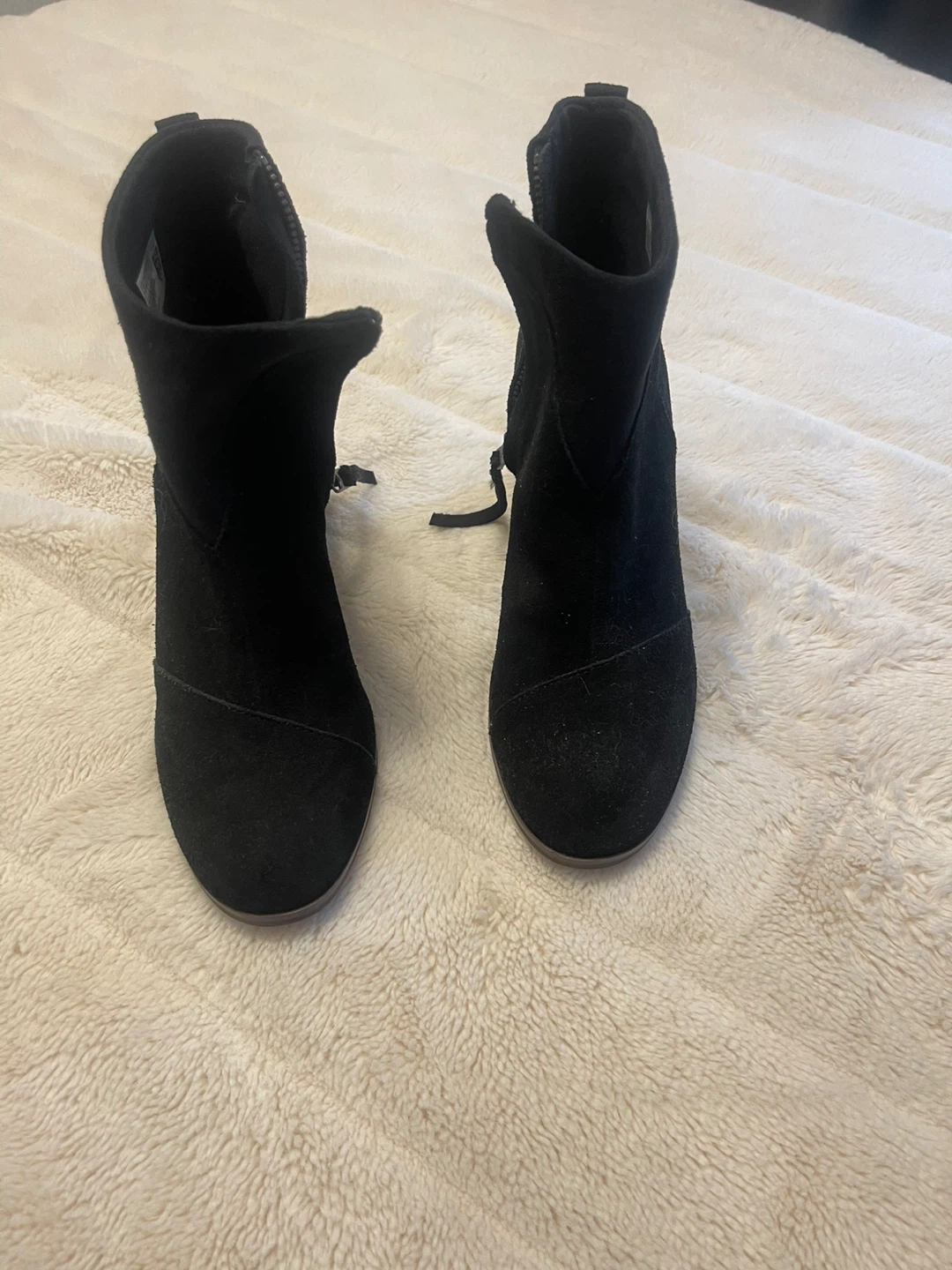 TOMS Black Suede Booties