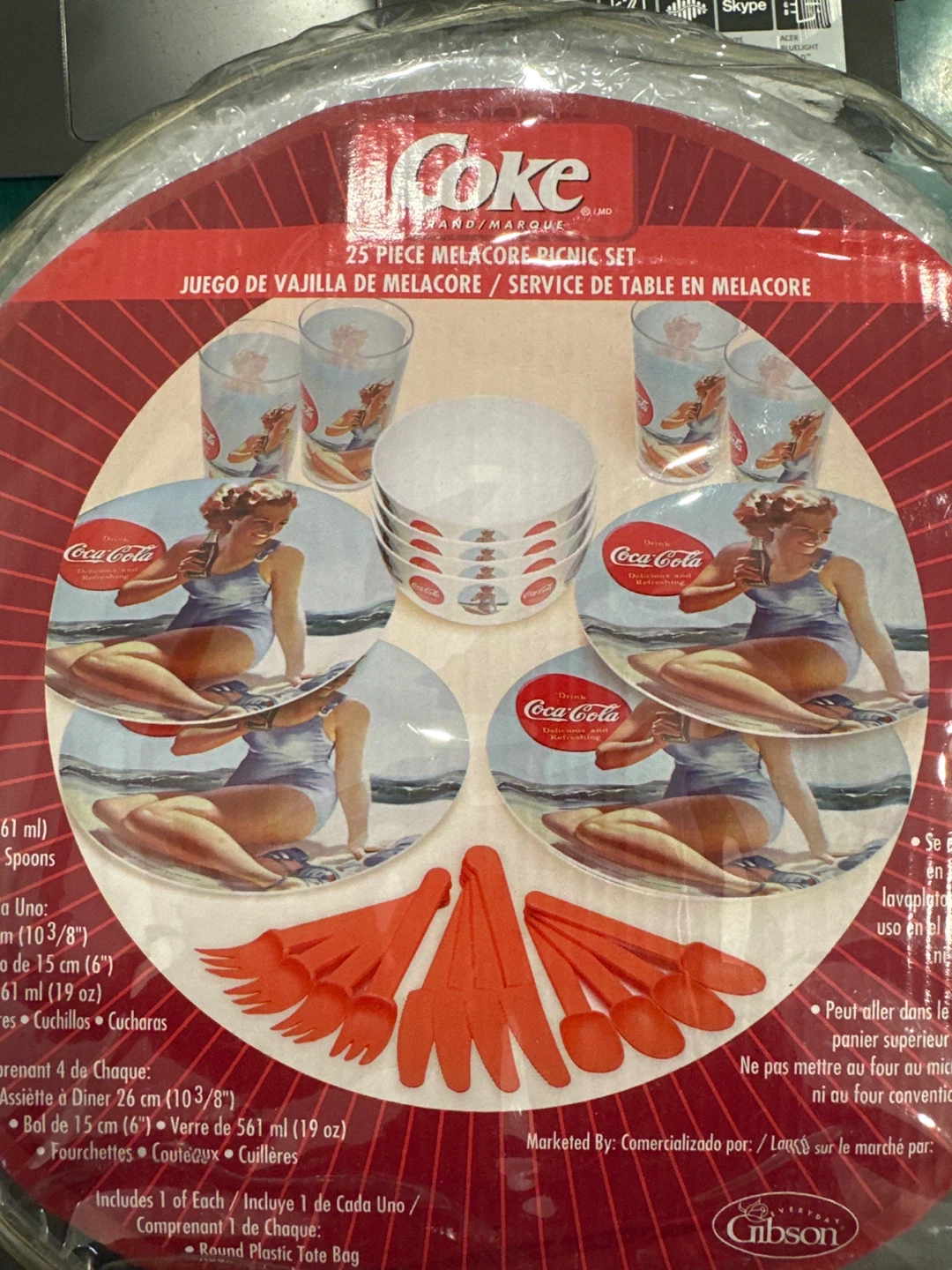 Coca-Cola 25 Piece Melacore Picnic Set