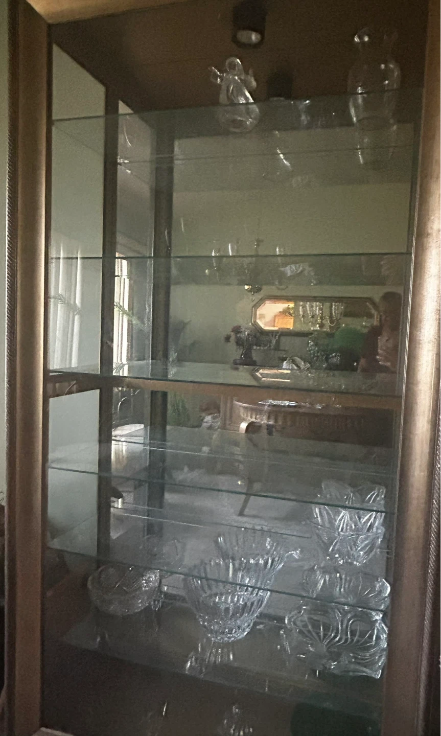 Glass Display Cabinet with Light