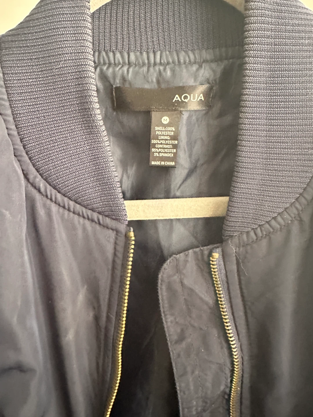 AQUA Navy Blue Bomber Jacket - photo 3