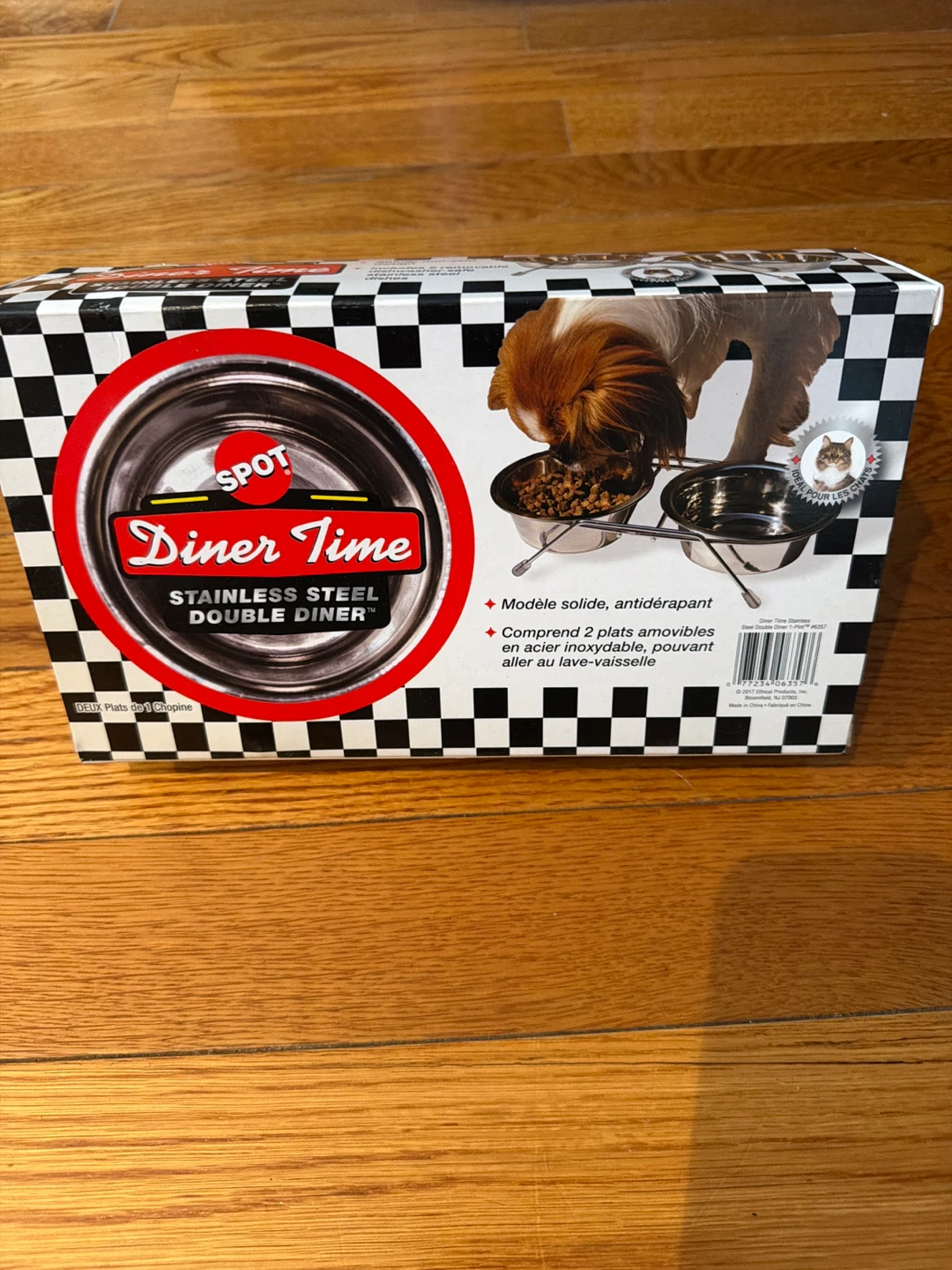 SPOT Diner Time Stainless Steel Double Diner Pet Bowls