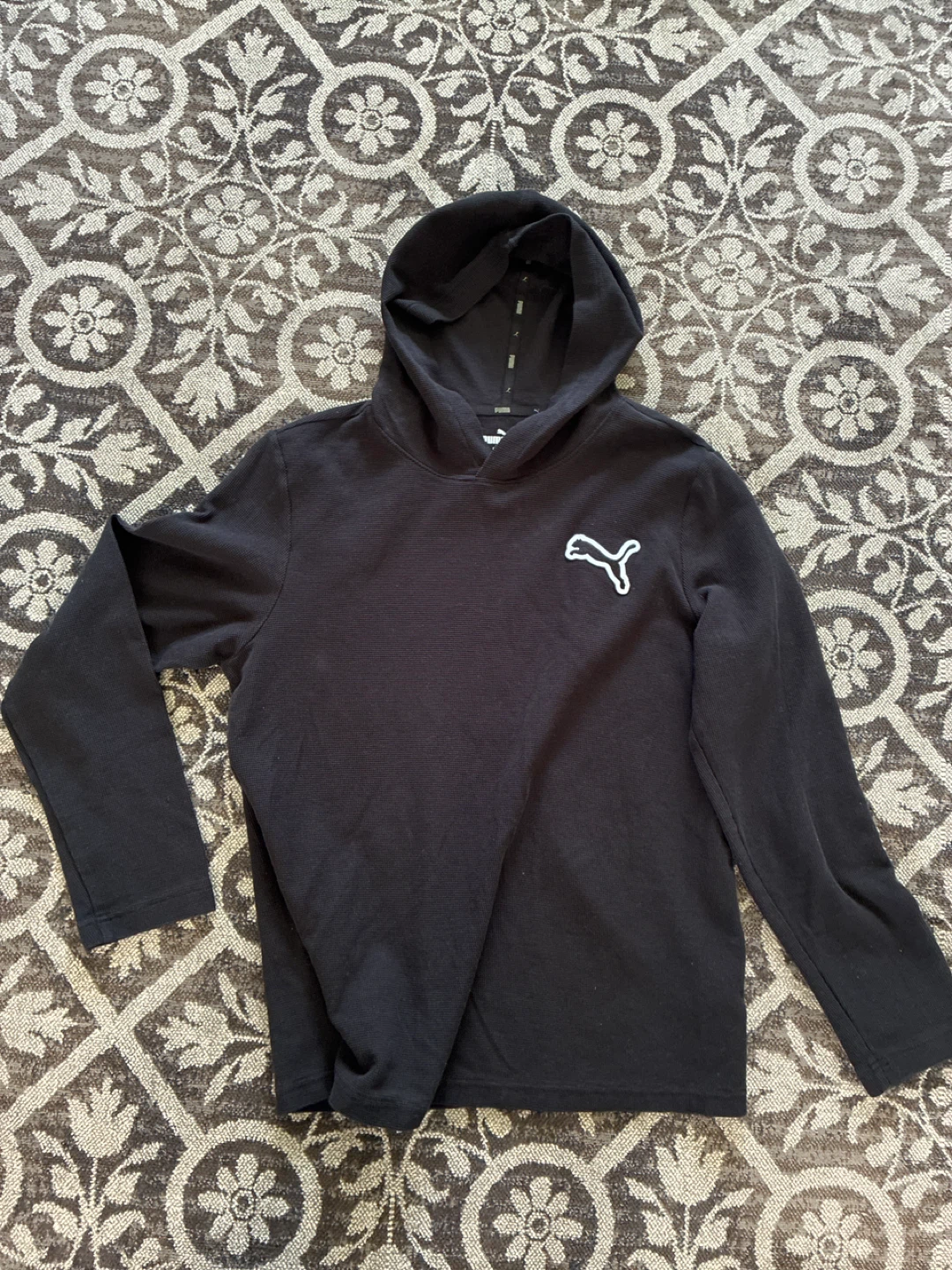 Puma Black Hoodie - Size Medium